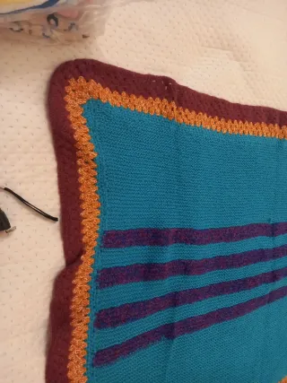 Copertina lana fatta a mano per neonato