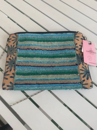 Bolso Lola Casademunt pedrería azul