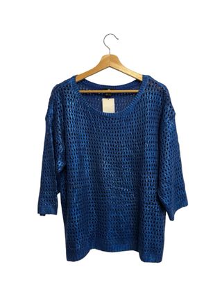 Jersey H&M calado azul eléctrico talla M