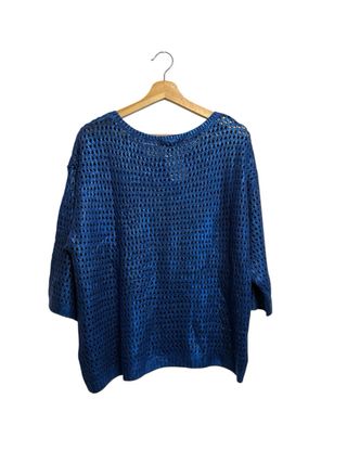 Jersey H&M calado azul eléctrico talla M