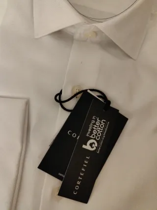 Camisa de vestir Cortefiel blanca