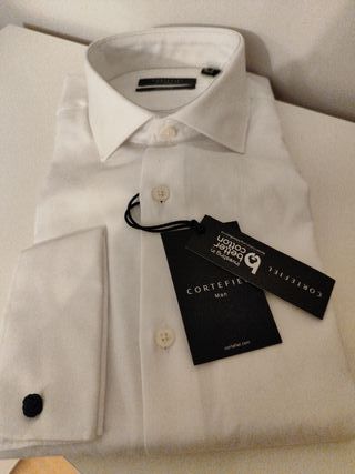 Camisa de vestir Cortefiel blanca