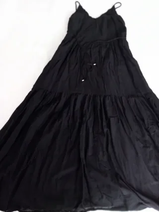 Vestido largo negro tirantes