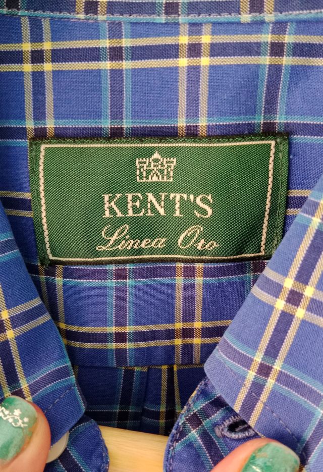 Camisa Kents cuadros azul y blanco hombre