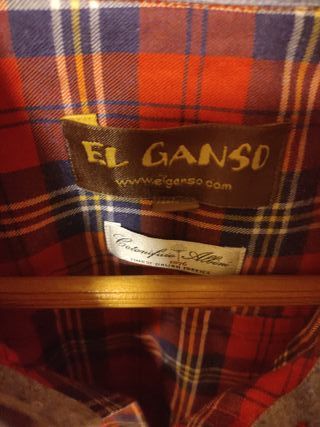 Camisa El Ganso cuadros roja y azul