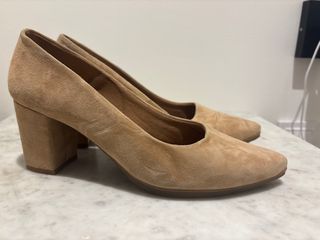 Zapatos MiMao Piel Nude Tacón Cuadrado Talla 39