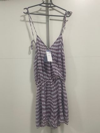 Mono corto Women'secret morado y blanco