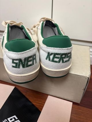 Golden Goose Hombre Verde Blanco