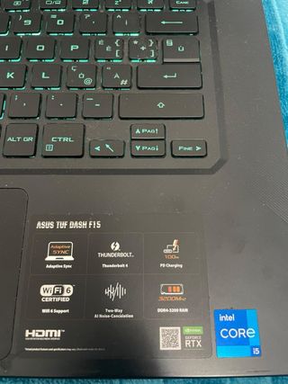 Portátil ASUS TUF Dash F15 Negro