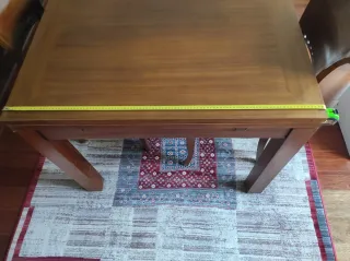 Mesa comedor, madera maciza, extensible