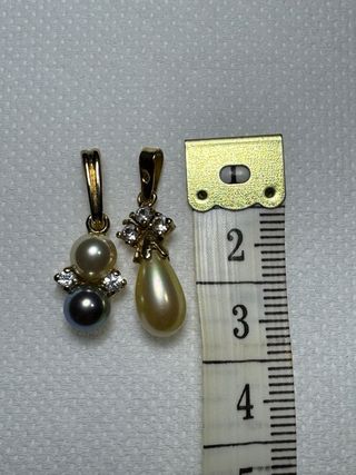 Colgantes Perlas Majorica plata chapado en oro