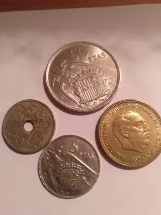 4 Monedas Españolas Antiguas