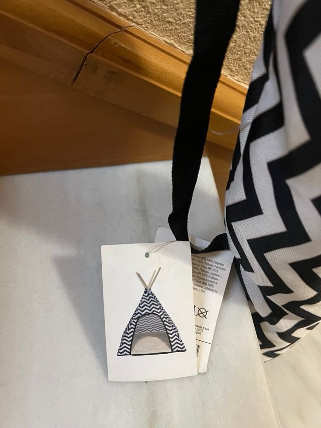 Tienda para mascota zig-zag