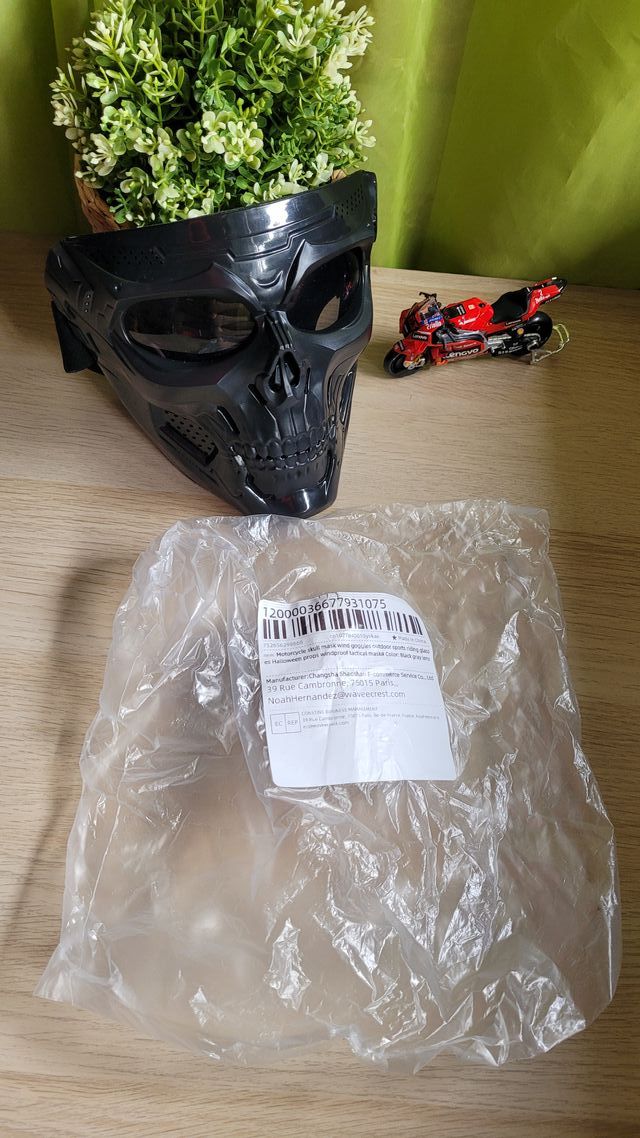 Biker integrale Skull Black