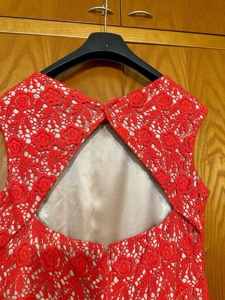 Vestido Tintoretto Rojo Encaje