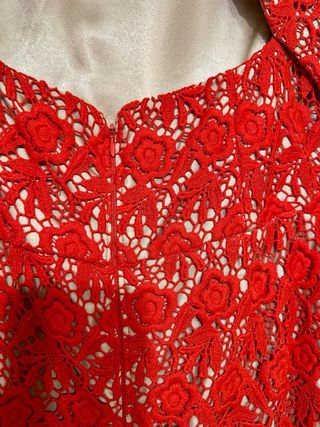 Vestido Tintoretto Rojo Encaje