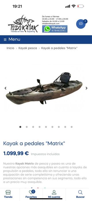 Kayak da pesca Matrix