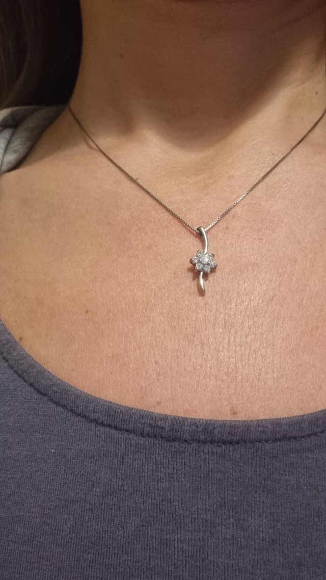 Conjunto colgante y pendientes plata