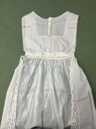 Delantal Fallera Chocolatero Blanco de niña