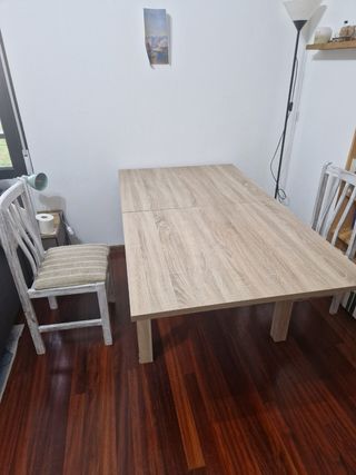 Mesa comedor extensible madera