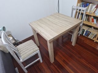 Mesa comedor extensible madera
