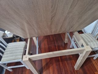 Mesa comedor extensible madera