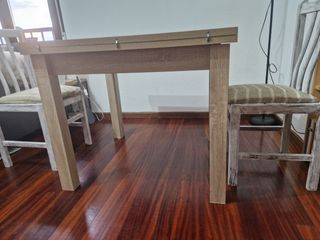Mesa comedor extensible madera