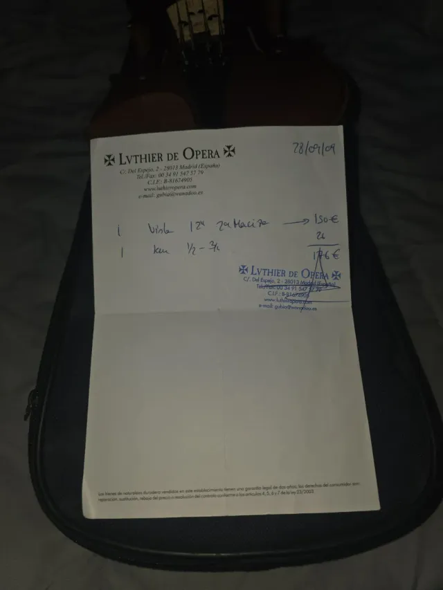 Viola de madera con estuche