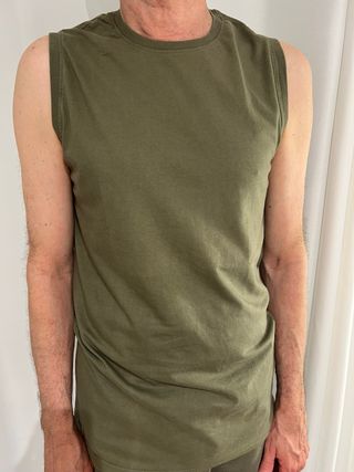 Camiseta sin mangas verde hombre S