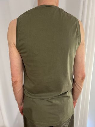 Camiseta sin mangas verde hombre S