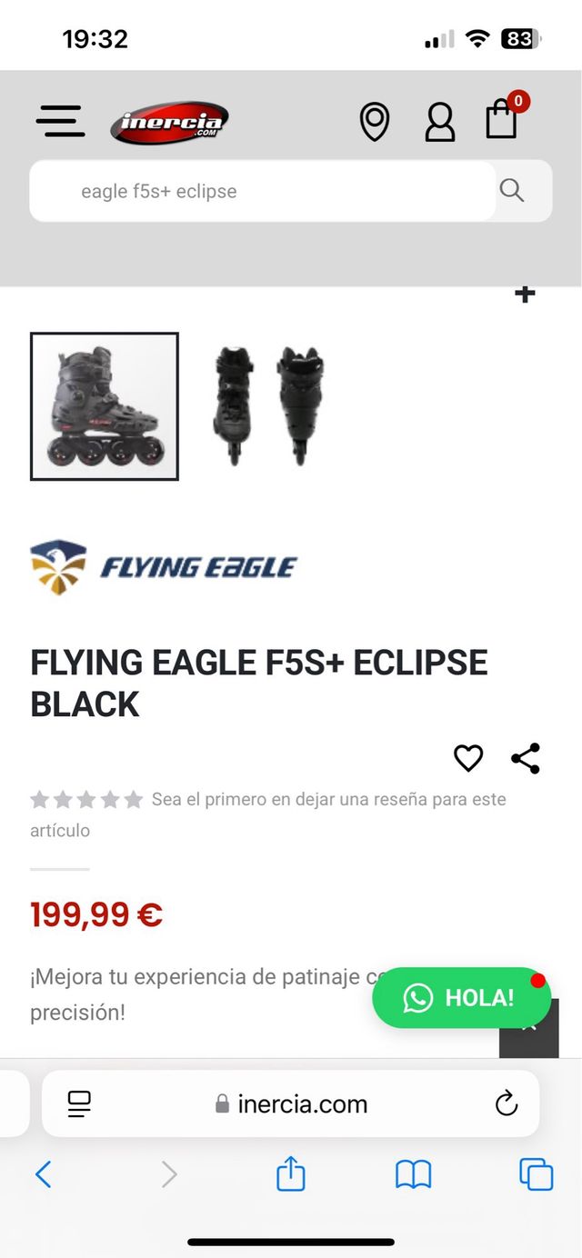 Patines Flying Eagle F5S+ Eclipse Negro