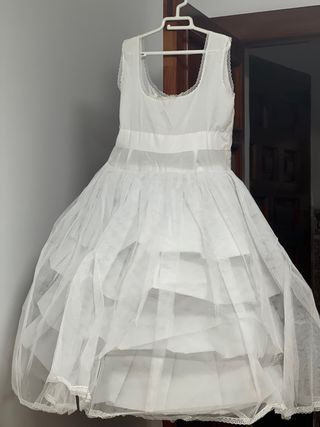 Cancán Fallera Niña Blanco (8-10 años)
