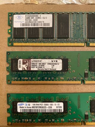 Lote RAM PC: Kingston, Samsung, Nanya
