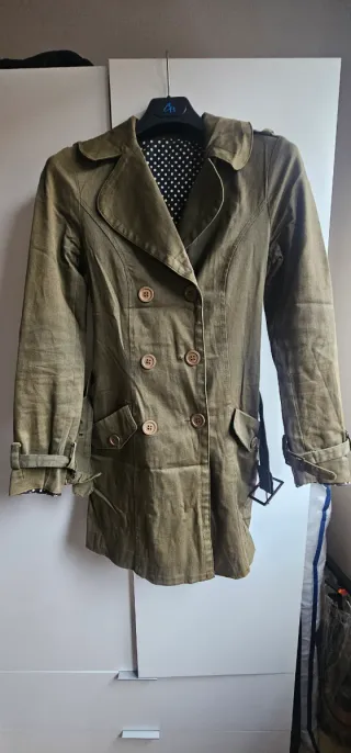 Chaqueta verde doble botonadura