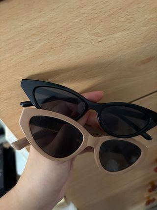 Gafas de sol gato beige y negras