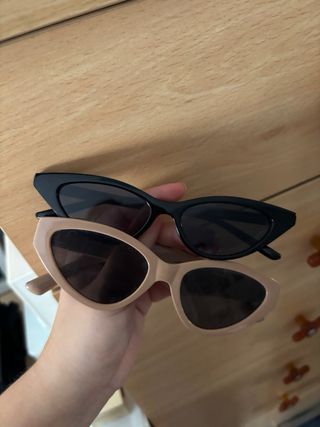 Gafas de sol gato beige y negras