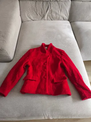 Chaqueta Vintage Roja Estilo Chanel