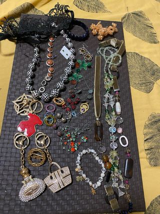 Lotes Bisuteria Vintage Anillos Pendientes