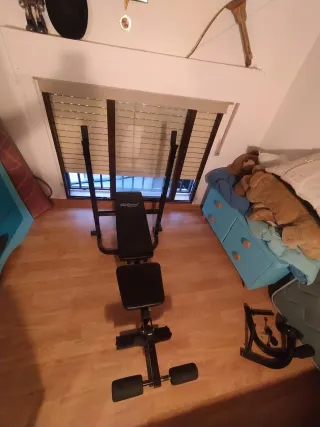Press de banca con accesorios
