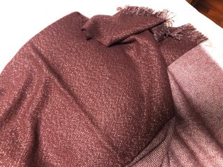 Sciarpa donna rosa e viola con glitter