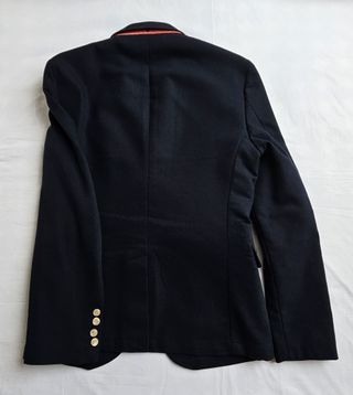 Americana Zara Azul Marino con Botones Dorados