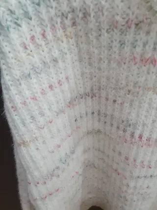 Jersey cuello alto oversize multicolor