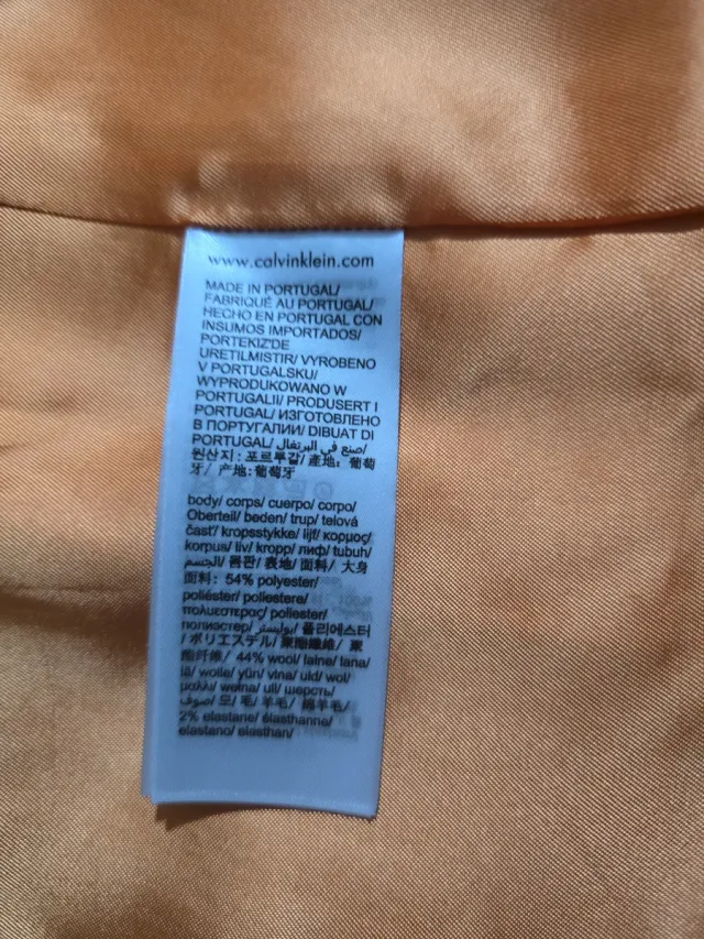 Americana Calvin Klein Mujer Naranja