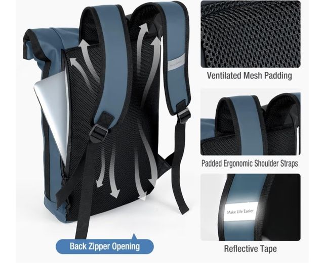 Mochila enrollable casual impermeable