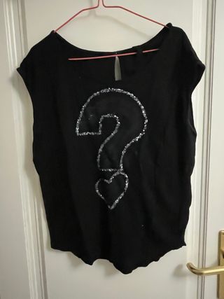 Camiseta Desigual Negra con Lentejuelas