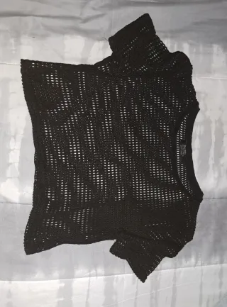 Top negro rejilla