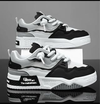 Zapatillas deportivas blancas y negras