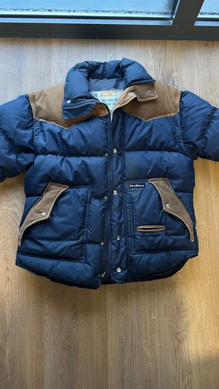 Chaqueta Plumífera RocNeige Azul y Marrón