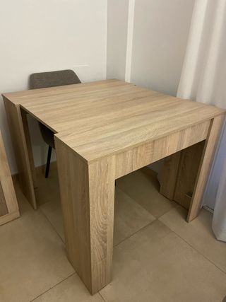 Mesa comedor extensible madera