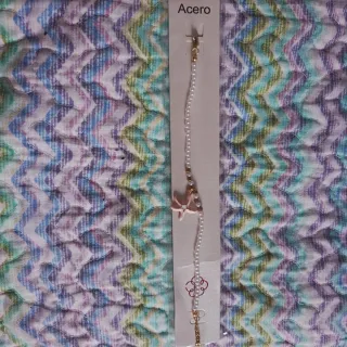 Pulsera Acero Estrella Mar Perlas